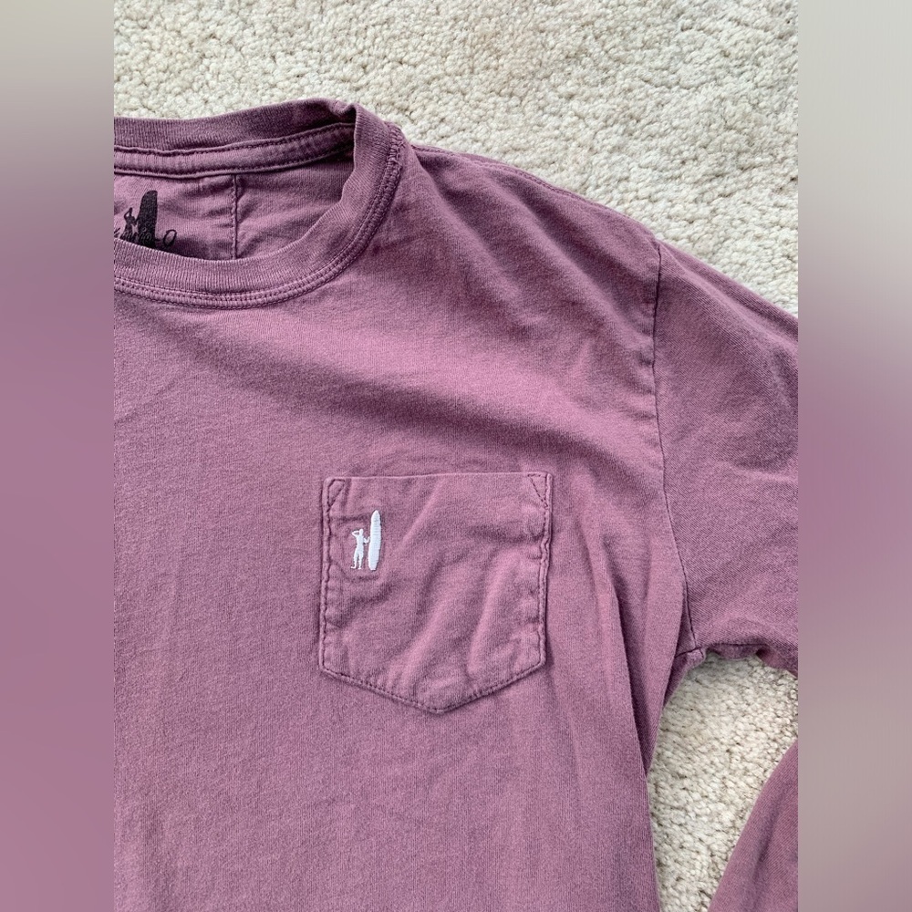 Johnnie-O Jr. Size 12 Brennan Long Sleeve T-Shirt In Rosewood - Picture 4 of 5